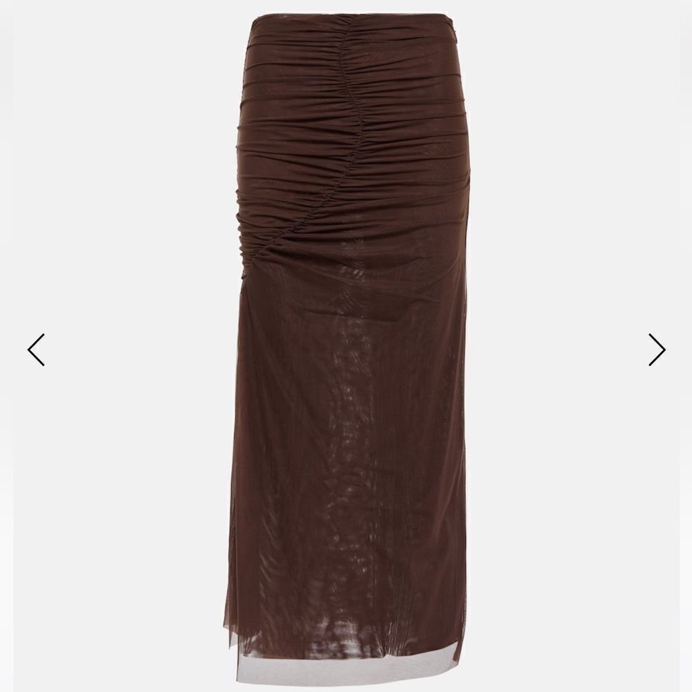 SIR Jacques gathered mesh midi skirt